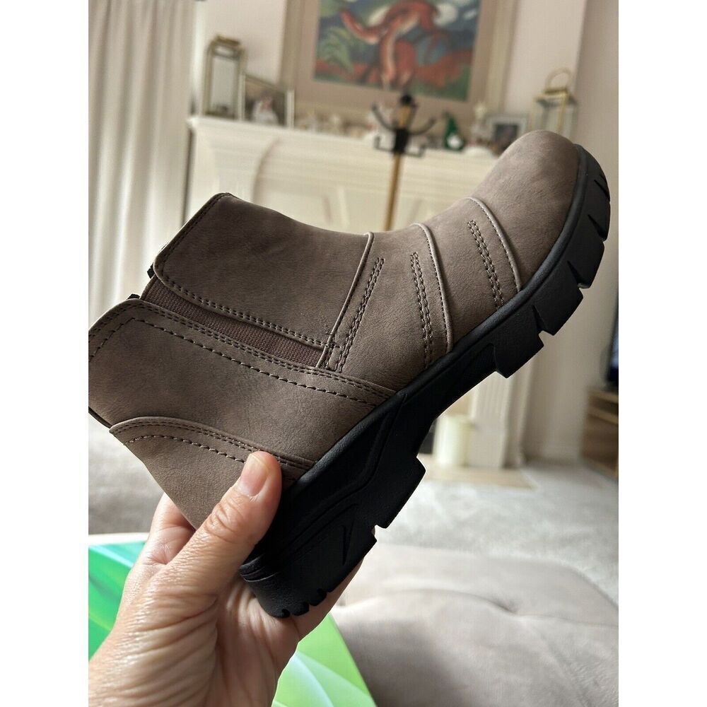 Easy Street Comfort Wave Booties Blythe Light Brown Ultra-Light Insoles S 8.5M - Picture 6 of 7